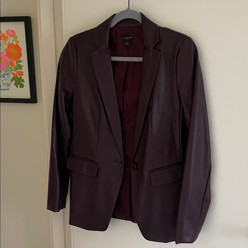 Ann Taylor Rich Burgundy Blazer